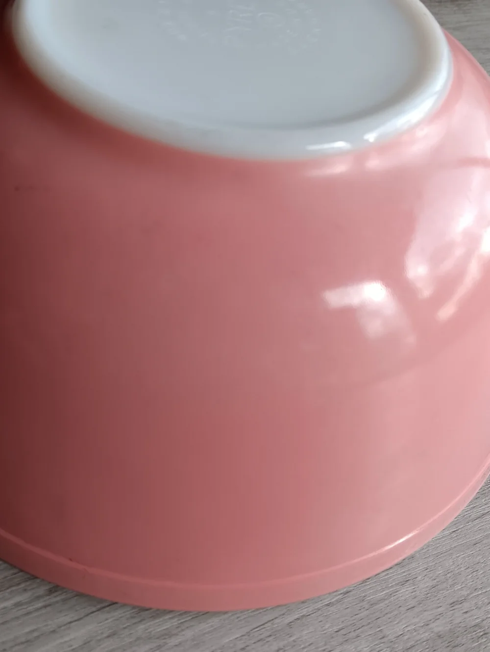Vintage Pyrex 403 Round Mixing Bowl 2.5 Quarts Nesting Light Flamingo Pink 8